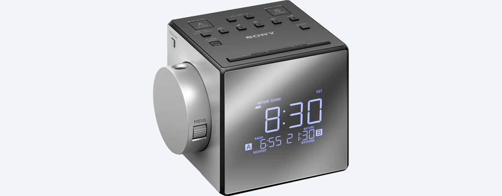 Sony Radio despertador 2 alarmas con proyector de hora ICFC1PJ