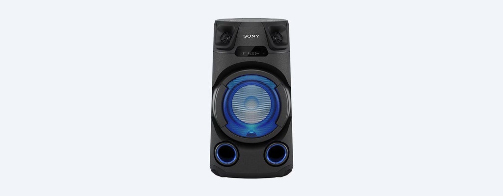 Sony MHC-V13, altavoz de fiesta, potente Bluetooth, iluminación multicolor, reproductor de CD, entrada de micrófono