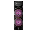 LG XBOOM RNC9, altavoz de gran potencia, Bluetooth, USB, funciones DJ, Karaoke, iluminación LED multicolor, amplia conectividad, 4 altavoces