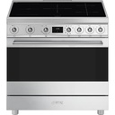 Smeg BG91IX2, cocina inducción, placa y horno, 90x60cm, 5 zonas, inox, clase A