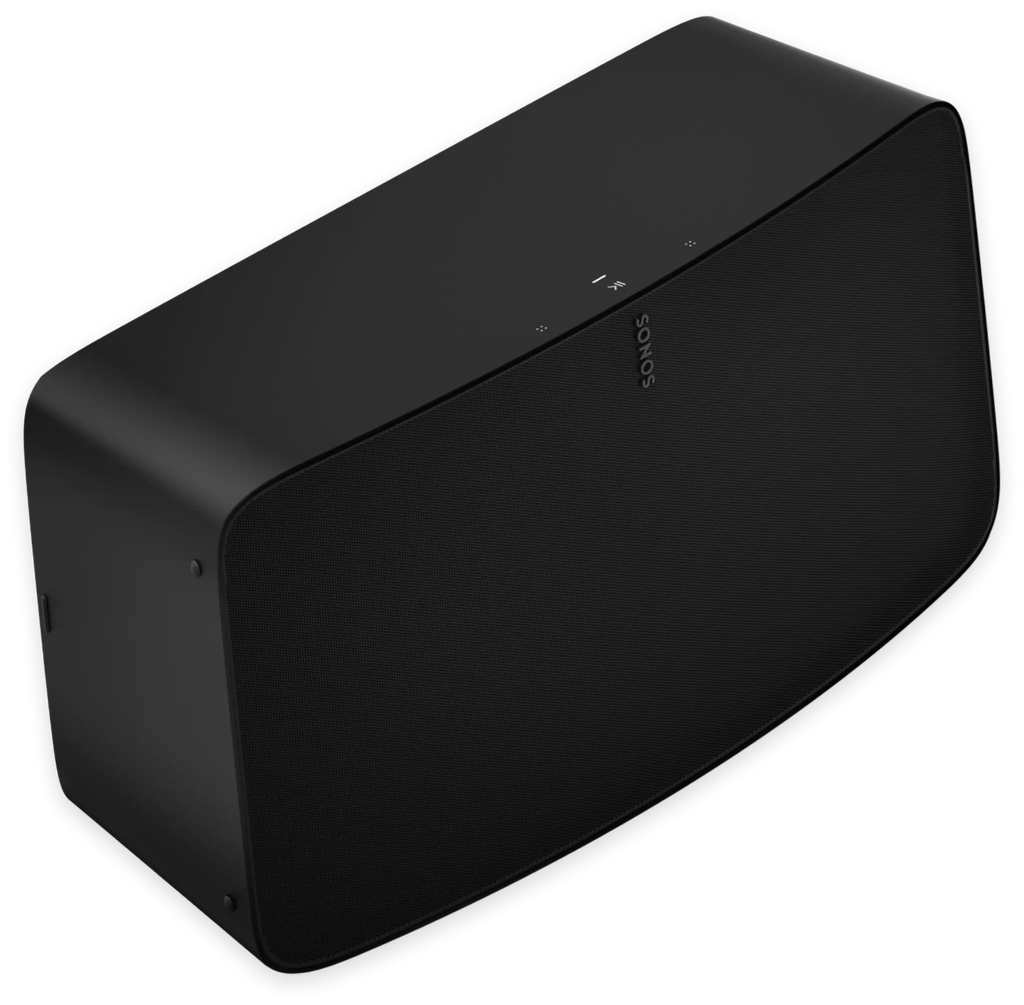 Altavoz Inalámbrico - Sonos Multiroom Five, Wi-Fi, 6 Amplificadores, Mid-woofers, AirPlay 2, Negro