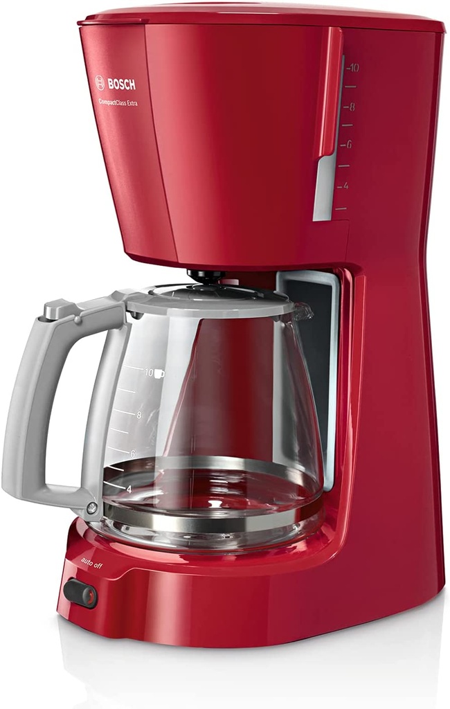 Bosch TKA2M114 Cafetera de Goteo, Jarra de Cristal Ergonómica, Depósito de Agua Extraible, Filtro Extraible