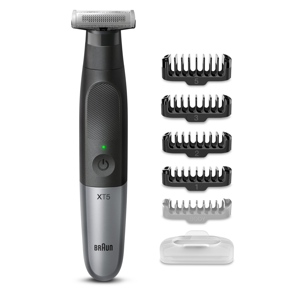 Braun XT 5100, afeitadora y recortadora, face & body, 5 posiciones, resistente al agua, serie X, color negro