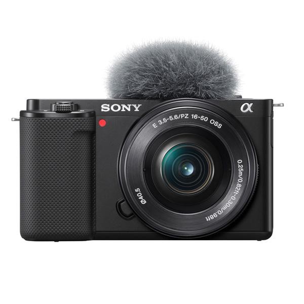 Cámara para vlogging con objetivo intercambiable Sony ZVE10LBD Cuerpo + lente zoom potente de 16-50 mm