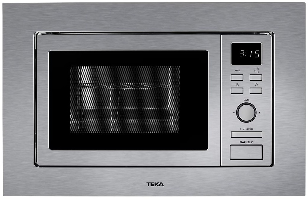 Teka MWE202 FI, microondas integrable con grill, 1000w, 20l, 5 niveles, inox