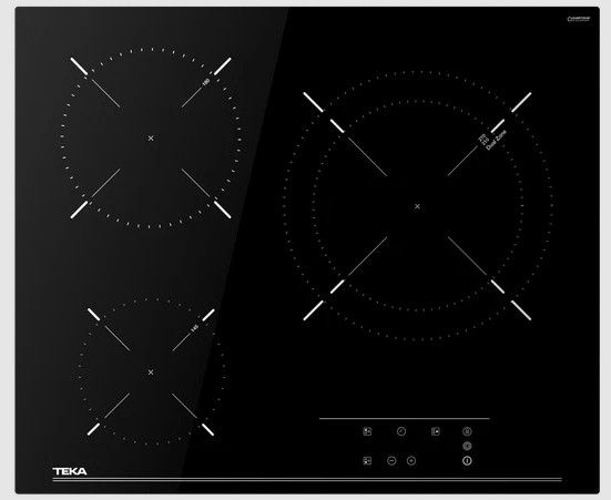 Teka TB6315, placa vitrocerámica, 3 zonas, Touch Control, función Booster