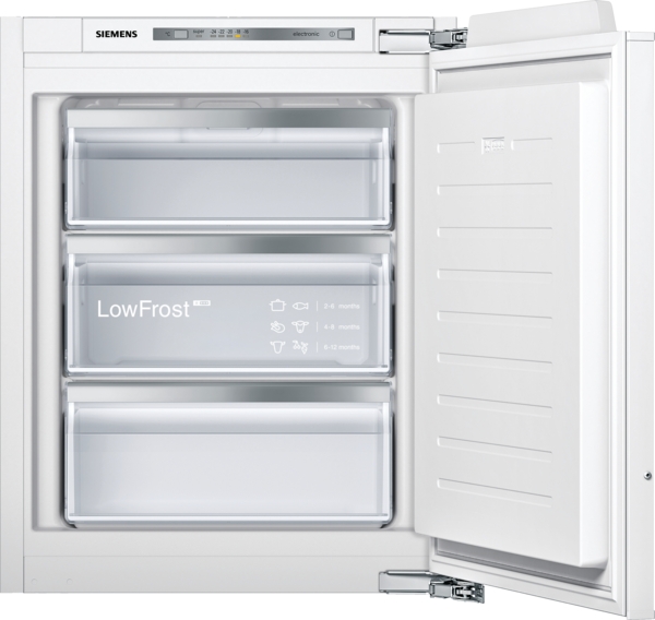 Siemens GI11VAFE0, congelador integrable, 71.2 x 55.8 cm, puerta fija, blanca, iQ300, clase E