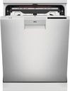 AEG FFB83816PM, lavavajillas de libre instalación, serie 9000, AirDry, 3 bandejas ComFortLift, inox, clase D