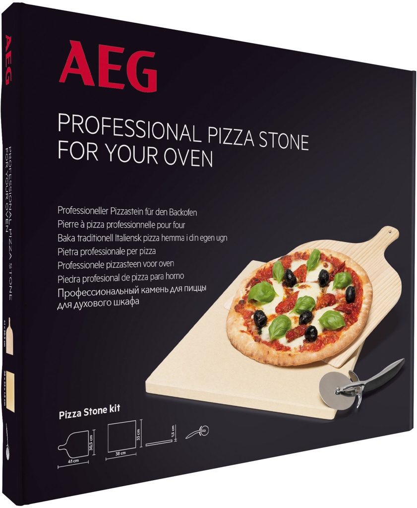 AEG A9OZPS1, piedra natural para pizza, hornea, corta, sirve