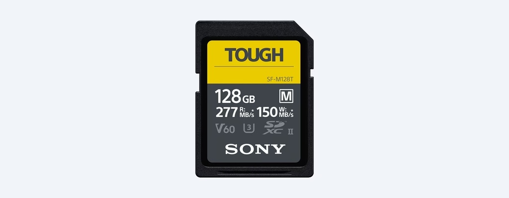 Tarjeta Sony SD UHS-II de la serie SF-MT128T con especificación TOUGH 128GB