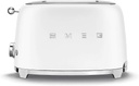 Smeg TSF01WHMEU, tostadora, 6 niveles de tostado, dos ranuras, blanco mate