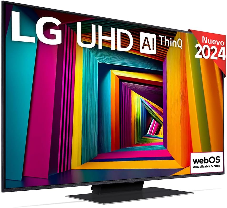 LG 43UT91006LA Smart TV 4K UHD de 43" (procesador α5 AI Gen7, Freeview Play y Amazon Alexa, 60 Hz), azul ceniza