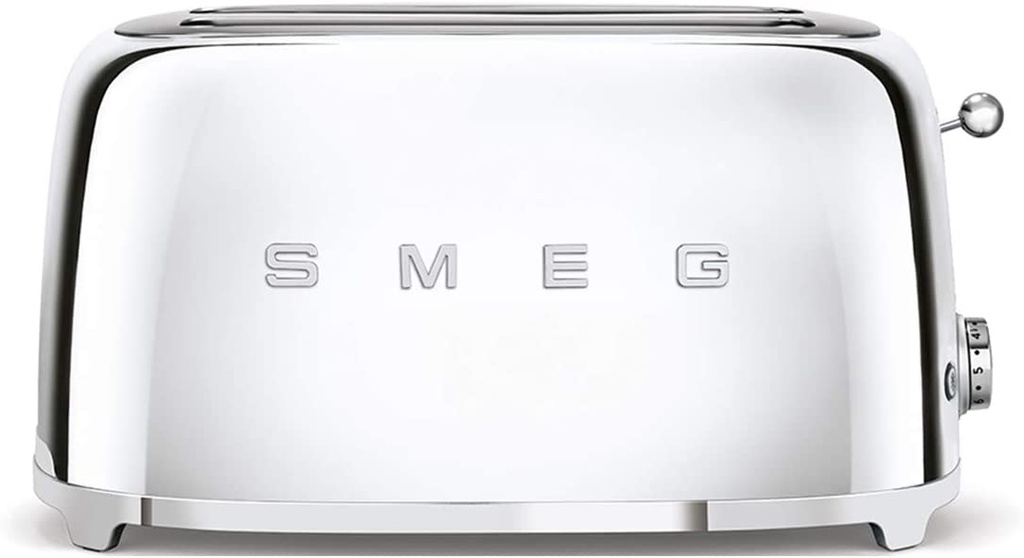 Smeg TSF02SSEU, tostadora de acero inox, ranuras extralargas, 6 niveles de tostado