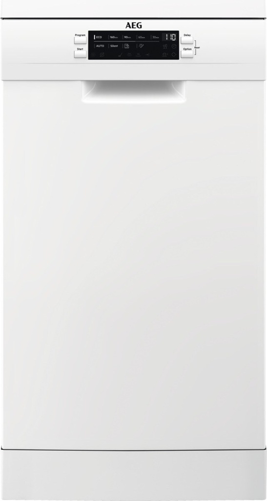 AEG FFB62427ZW, lavavajillas libre instalación, 45cm, SatelliteClean, serie 6000, clase E