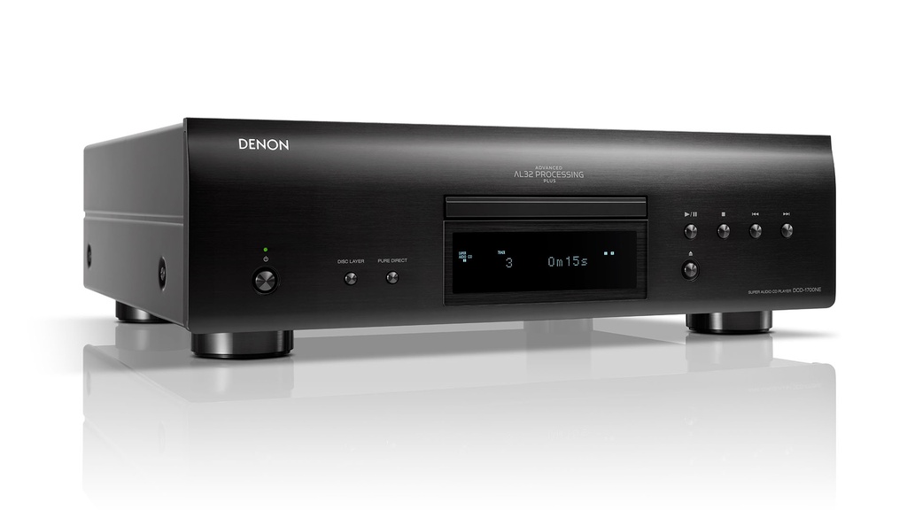 Denon DCD-1700NE - Reproductor de CD/SACD, convertidor D/A de ultra precisión de 192 kHz/32 bits, diseño resistente a las vibraciones