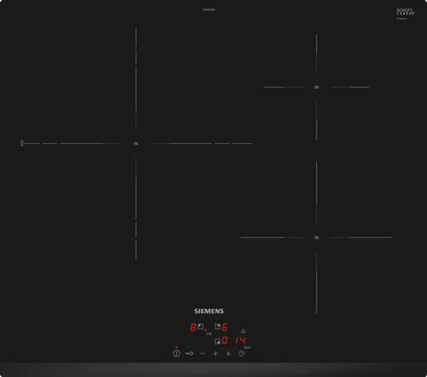 Siemens EH631BDB6E, placa de inducción, 60 cm, easyTouch, quickStart, iQ300