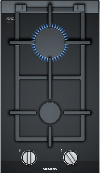 Siemens ER3A6BB70, placa dominó, 30 cm, cristal negro, negro, iQ700