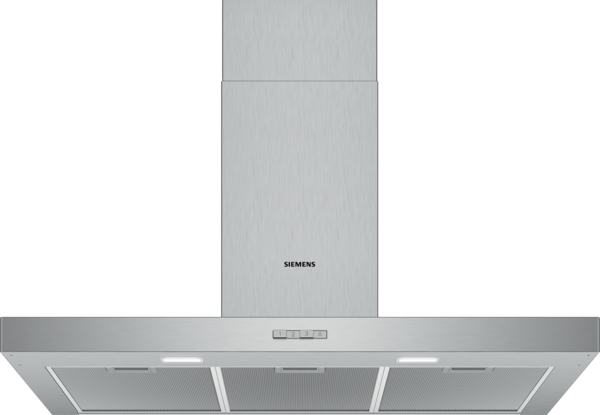 Siemens LC96BBC50, campana decorativa de pared, 90 cm, acero inoxidable