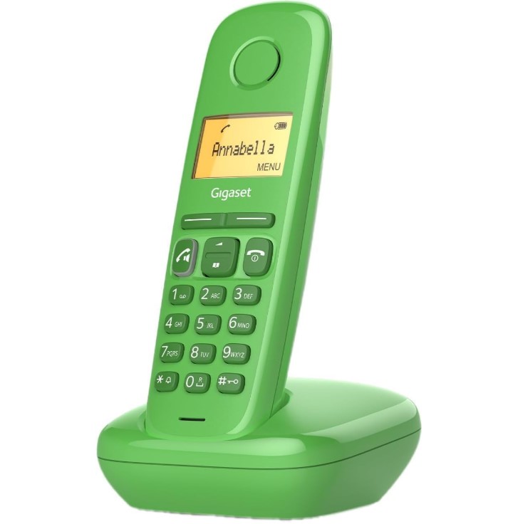 Gigaset A170 SINGLE - Teléfono residencial inalámbrico básico con pantalla grande y tecnología ECO DECT