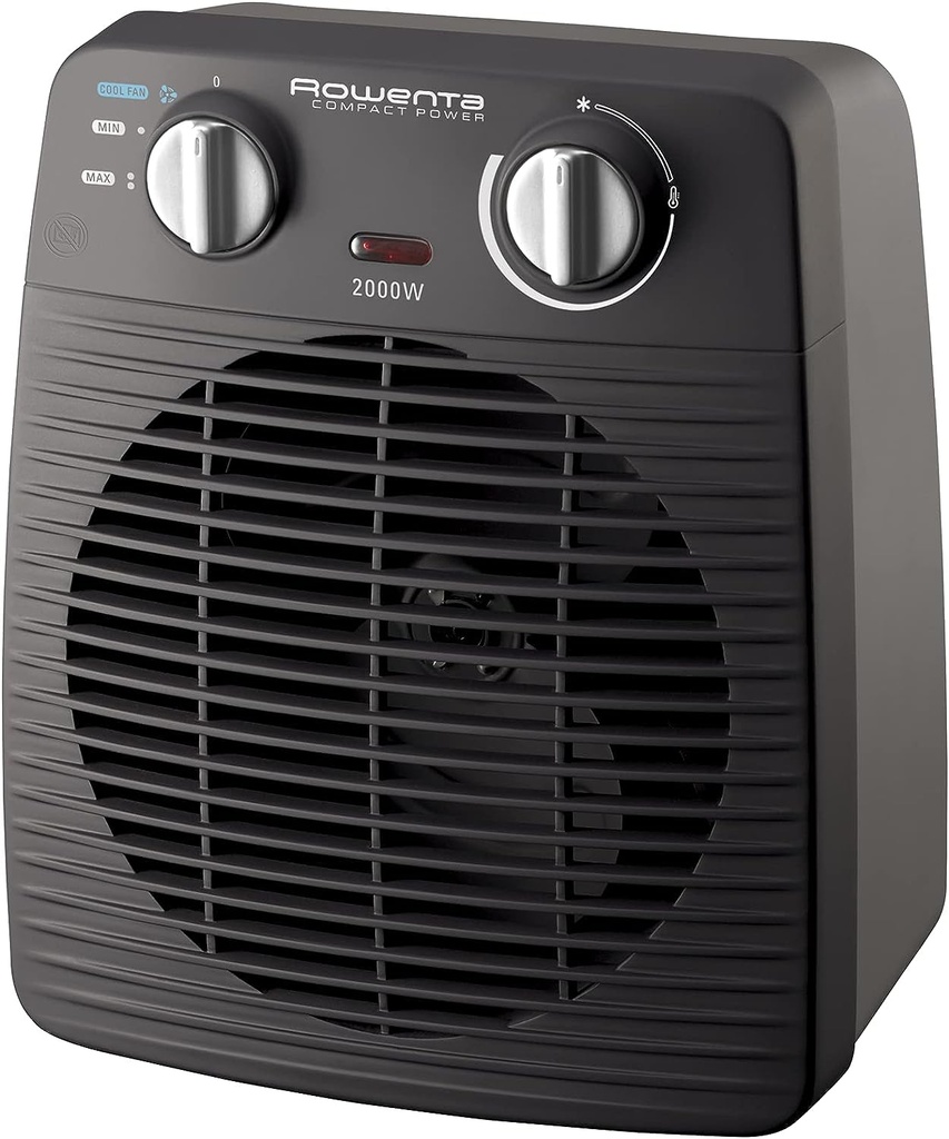 Rowenta SO2210, calefactor, Compact Power, motor dual de 1000 W y 2000 W, negro