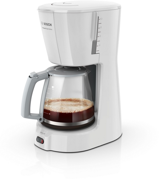 Bosch TKA2M111 Cafetera de Goteo, Jarra de Cristal Ergonómica, Depósito de Agua Extraible, Filtro Extraible