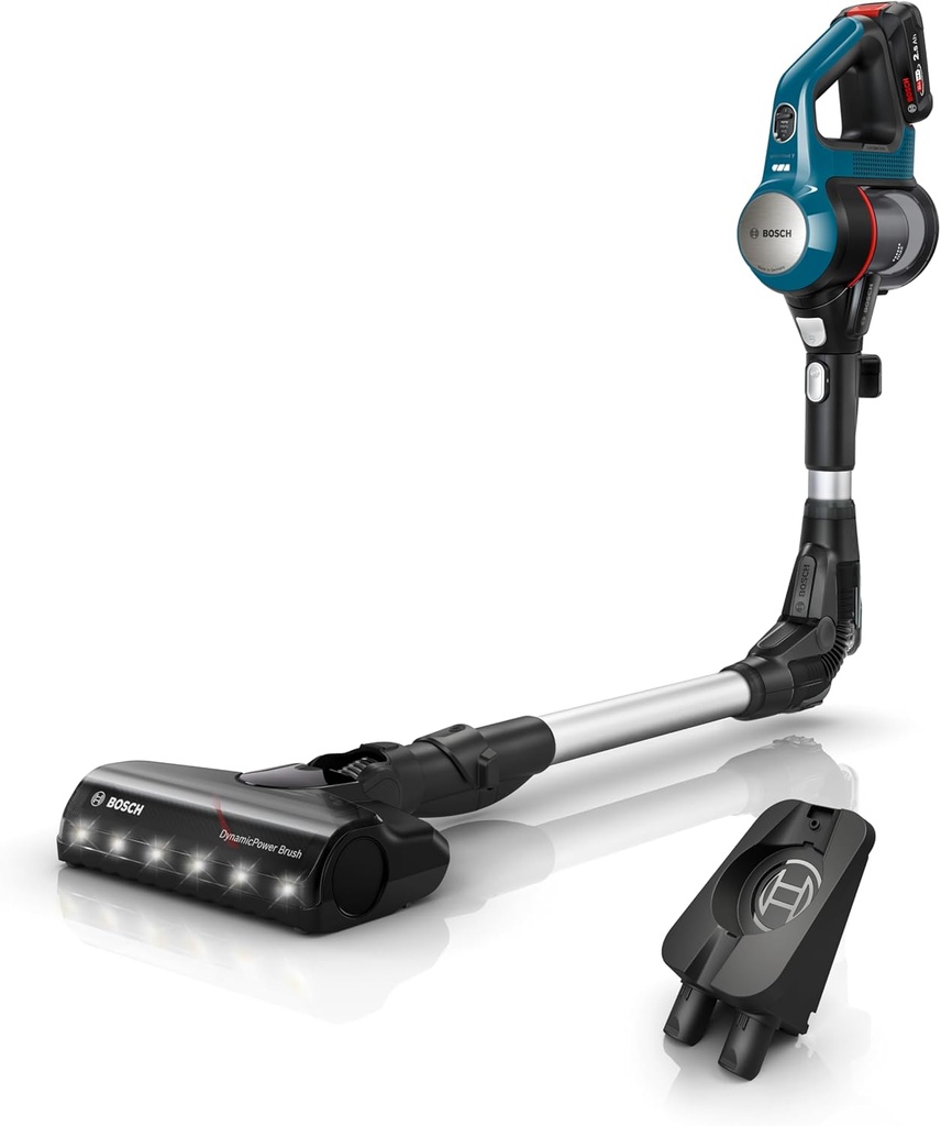 Bosch BSS71125AH, Aspiradora sin cable, Unlimited 7 Azul, 1 W, Depósito 0,3 l, Autonomía 35 min