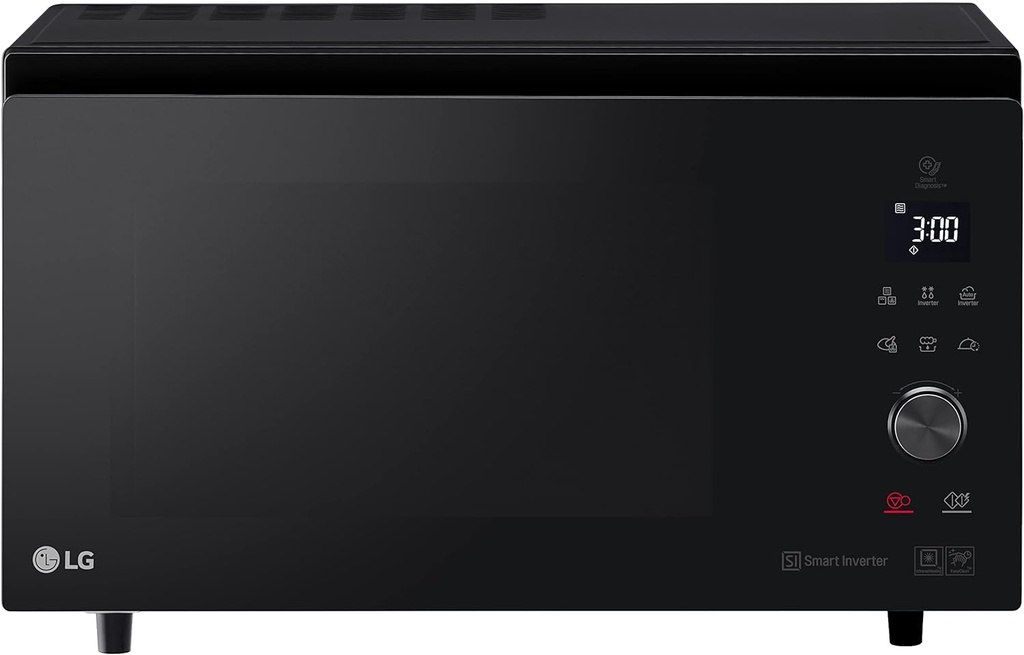 LG MJ3965BPS, microondas con horno, 4 en 1, función freidora de aire, negro