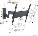 Vogels TVM1443, soporte de giro, 32" a 65", hasta 25kg