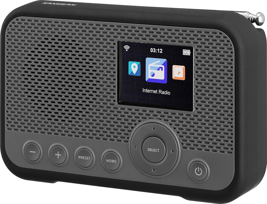 Sangean WFR39, radio digital portátil, internet, Spotify Connect, DAB+, negro
