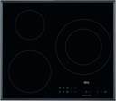 AEG IKS6330DFB, placa inducción 60 cm, extraplana 3 zonas, zona doble 28cm, biselada, función pausa, calentamiento rápido