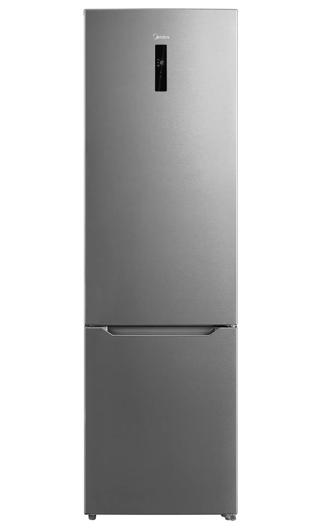 Midea MDRB489FGE020, frigorífico combi, 201x60 cm, NoFrost total, Clase E, acero inox
