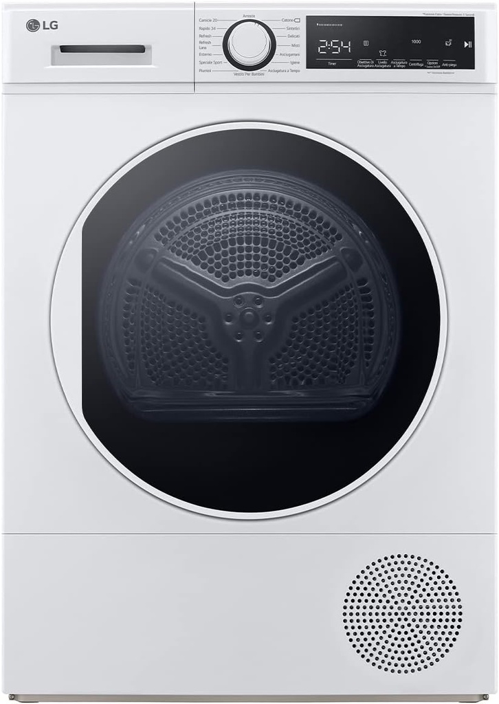 LG RH80T2AP6RM, secadora de ropa, 8kg, bomba de calor, 65 dB, programa de secado Express, clase A++