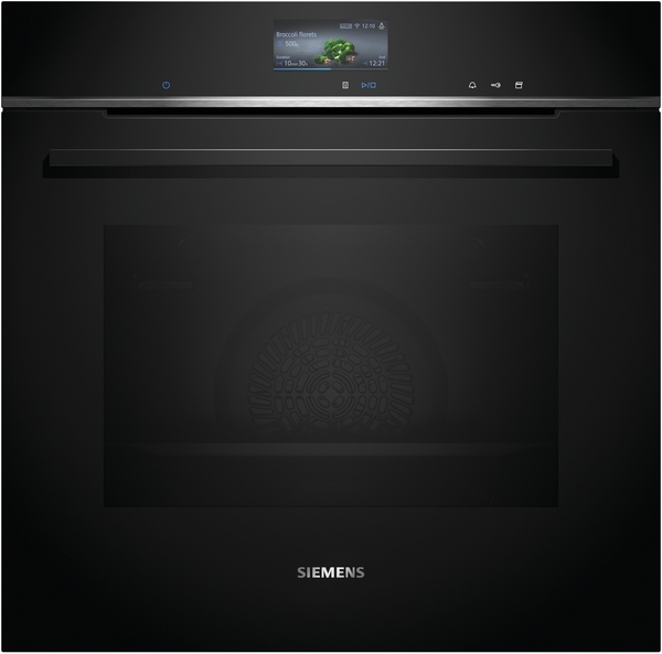 Siemens HR776G1B1, horno con aporte de vapor, pirolítico, display touch Plus, iQ700
