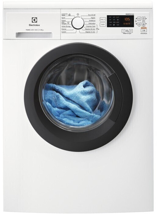 Electrolux EA2F6841CF, lavadora carga frontal, serie 500, 8kg, 1400rpm, blanca, clase A