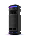 Sony SRSULT1000, Altavoz Gran potencia, 360º Red,  micrófono inalámbrico, portátil, ruedas giratorias Negro