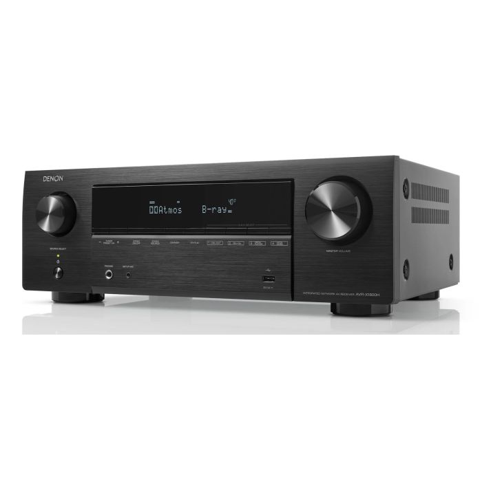 Denon Receptor AVR-X1800H, 7.2 canales, 120 W por canal, transmisión inalámbrica a través de HEOS incorporados, WiFi y Bluetooth, compatible con Dolby Vision, HDR10+