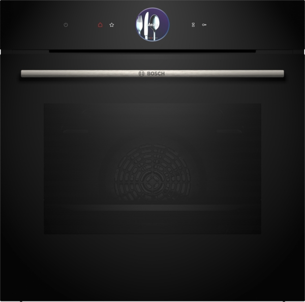 Bosch HBG7764B1, horno multifunción pirolítico, AirFry, sonda térmica, cristal negro, serie 8