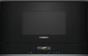 Siemens BF722R1B1, Microondas integración, iQ700, Base cerámica sin plato giratorio, 21 Litros, Negro