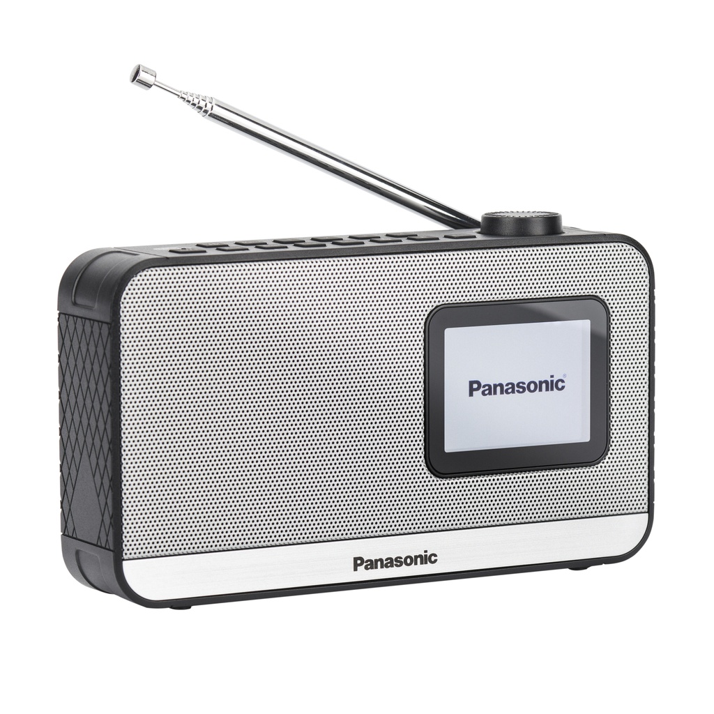 Panasonic RF-D15EG-K Radio Digital Portátil Dab+/FM con Bluetooth, Pantalla LCD TFT de 2,4", Altavoz de 1 W y 5 cm, 4 Botones Preestablecidos, Batería y CA, Alarma