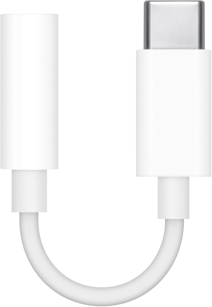 Apple MW2Q3ZM, adaptador de USB-C a toma de Jack 3,5mm, blanco