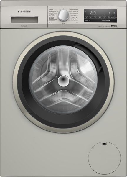 Siemens WU14UT6KES, lavadora de carga frontal, 9 kg, 1400 r.p.m., acero antihuellas, iQ500