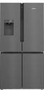 Siemens KF96DPXEA, Frigorífico americano, dispensador con toma de agua, 4 puertas, No Frost, 183 x 90,5 cm, black Inox, iQ700, clase E