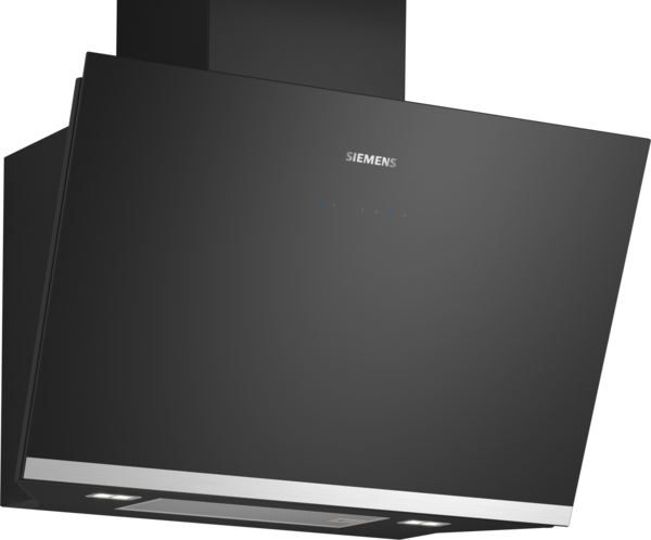 Siemens LC81KAN60, campana decorativa de pared, 80 cm, cristal negro A+