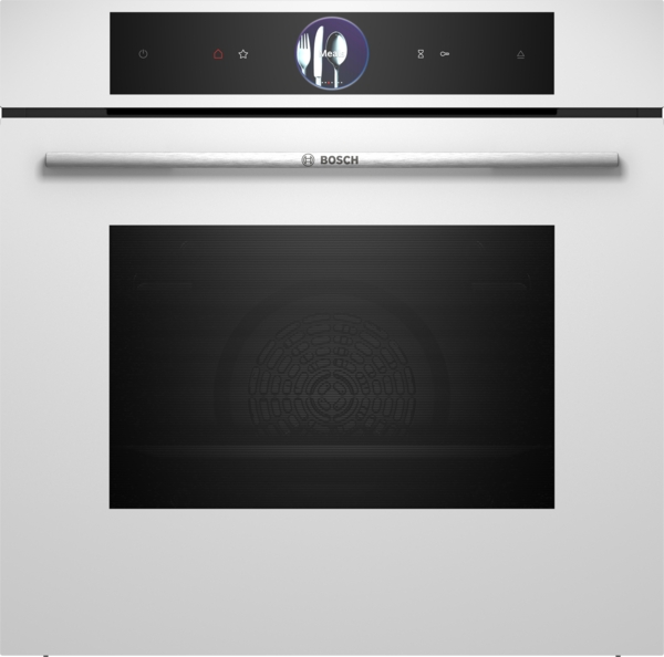 Bosch HSG7361W1, horno multifunción 100 % vapor, AirFry, sonda térmica, cristal blanco, serie 8
