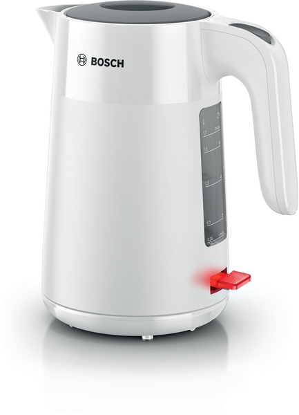 Bosch TWK2M161, hervidor de agua, 1,7l, indicador de agua, color blanco