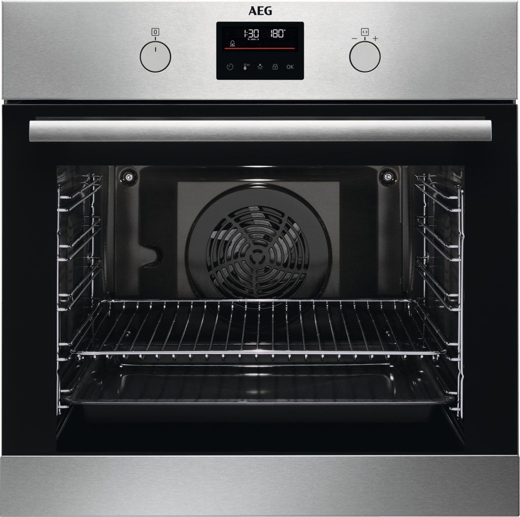 AEG BPB331161M, horno pirolítico, surroundcook, serie 6000, inox, clase A+