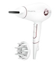Rowenta CV6135F0, secador de pelo, 1800w, 3D Volume Booster, 3 temperaturas, 2 velocidades, difusor, color blanco y granate