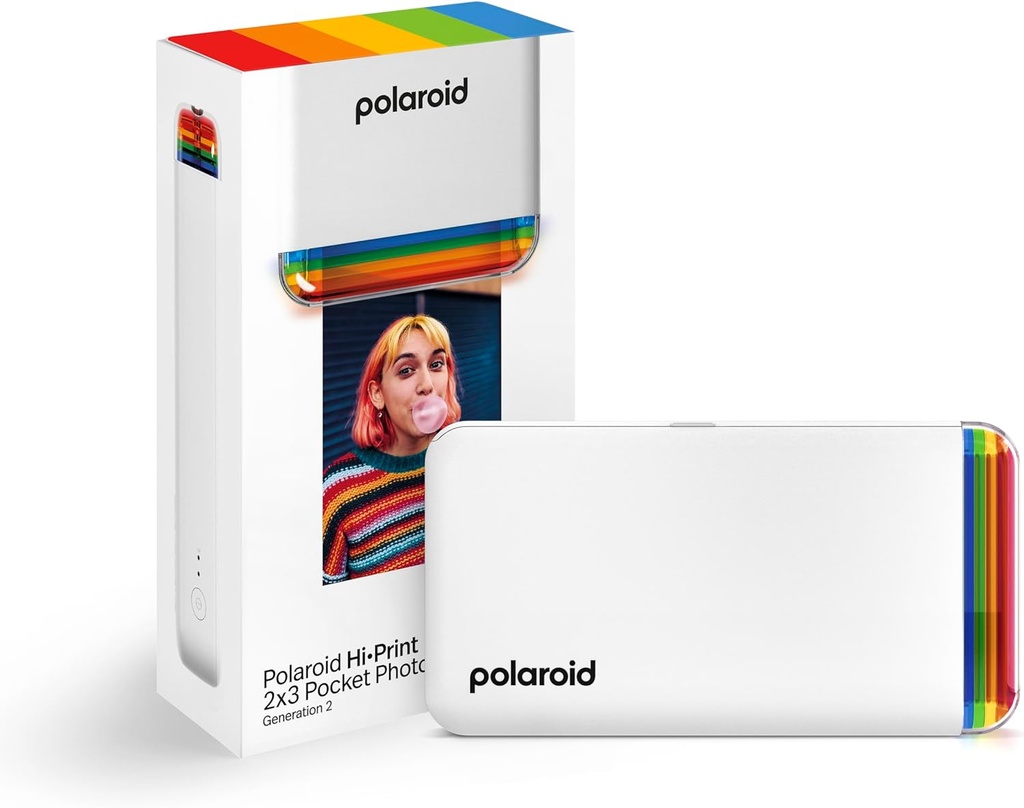 Polaroid Hi·Print, Impresora de fotos instantánea, gran calidad, bluetooth, imprime en menos de 60 seg