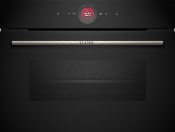 Bosch CBG7341B1, horno compacto multifunción, cristal negro, serie 8