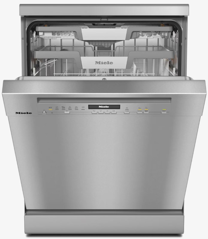 Miele G 7130 SC, lavavajillas libre instalación, autodosificación de jabón, QuickPowerWash 58 mins, PowerDisk, AutoOpen, acero inox, clase B